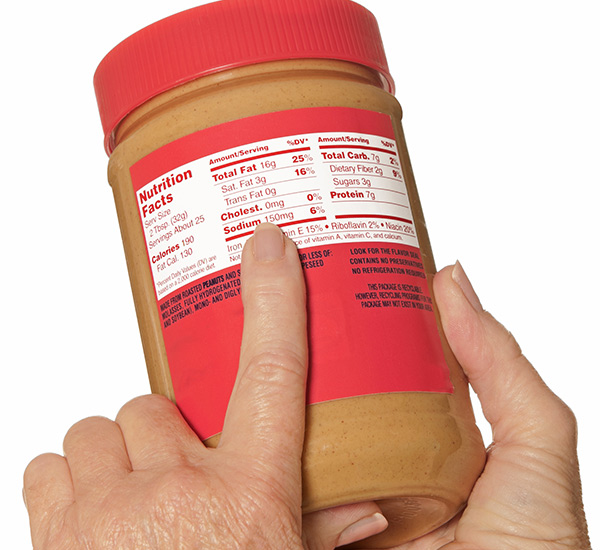 label-markets-consumer-labels-nutrition-facts-peanut-butter-reading-jar-dls